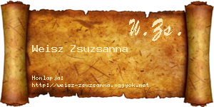 Weisz Zsuzsanna névjegykártya